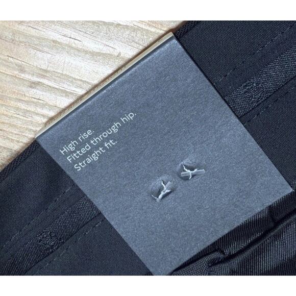 NWT Banana Republic High Rise Modern Straight Pant Black Italian Wool Size 6 - Picture 6 of 10